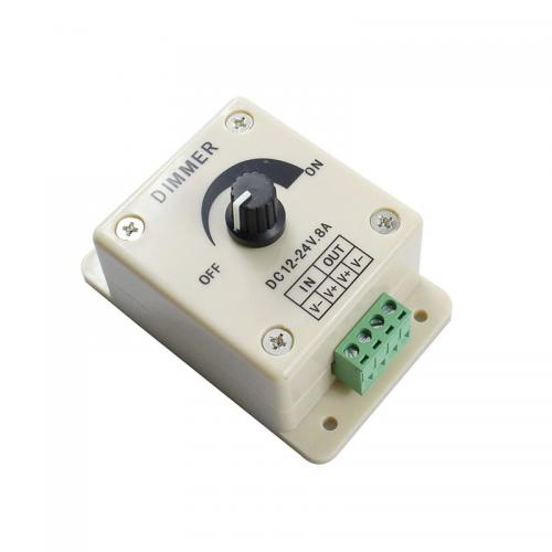 White DC12-24V 8A/CH Knob Dimmer Wall Switch