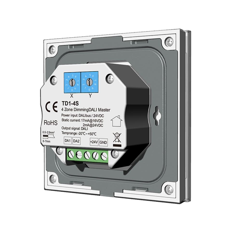 TD1-4S DC24V DALIbus 4 Zone Dimming DALI Master Black