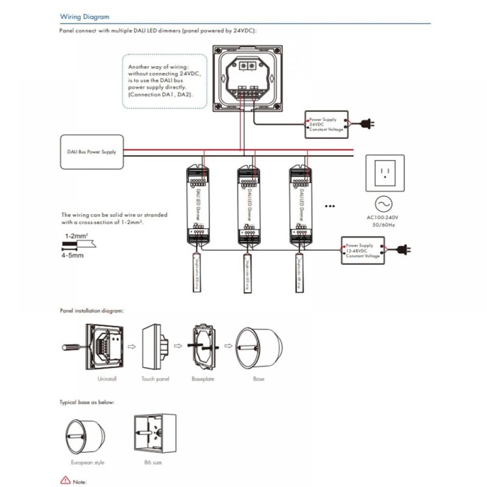 TD1-S 1 24VDC 1 Zone Dimming DALI Master White