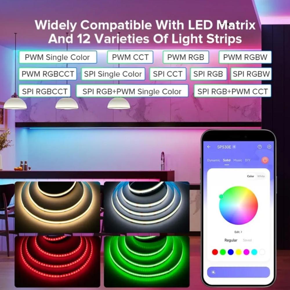 5-24V SP530E SPI+5CH PWM All-In-One LED Controller RF WIFI BT RF