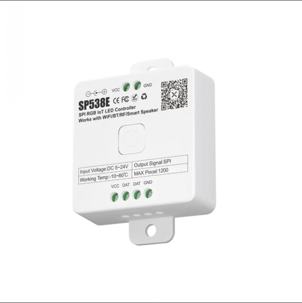 5-24V SP538E SPI RGB IoT LED Controller WiFi/BT/RF/Smart Speaker Max Pixel 1200