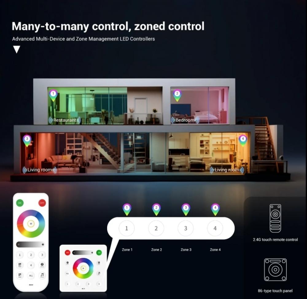 5-24V SP538E SPI RGB IoT LED Controller WiFi/BT/RF/Smart Speaker Max Pixel 1200