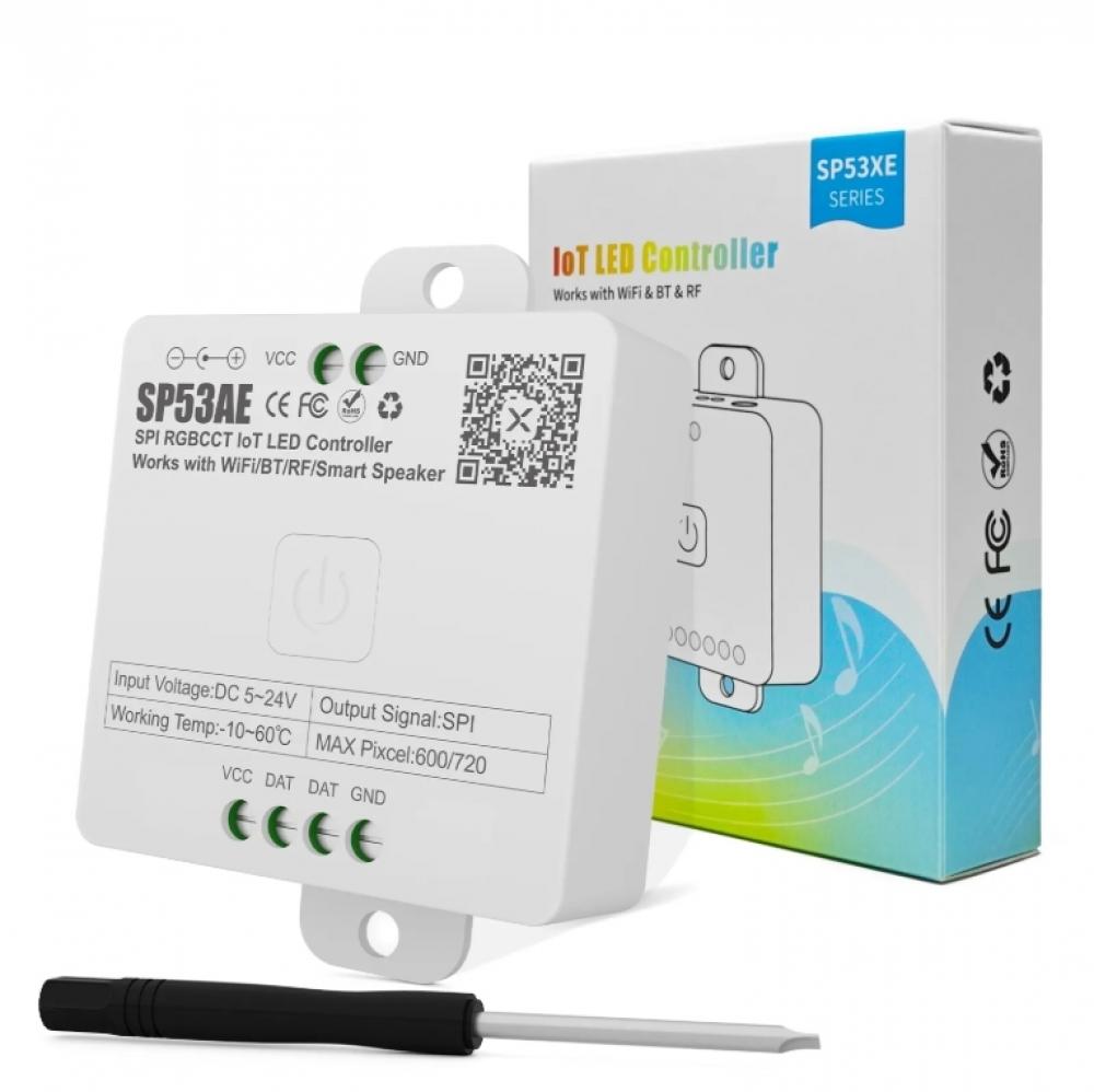 5-24V SP53AE SPI RGBCCT Iot LED Controller Max Pixel 600/720