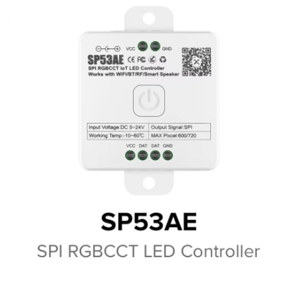 5-24V SP53AE SPI RGBCCT Iot LED Controller Max Pixel 600/720