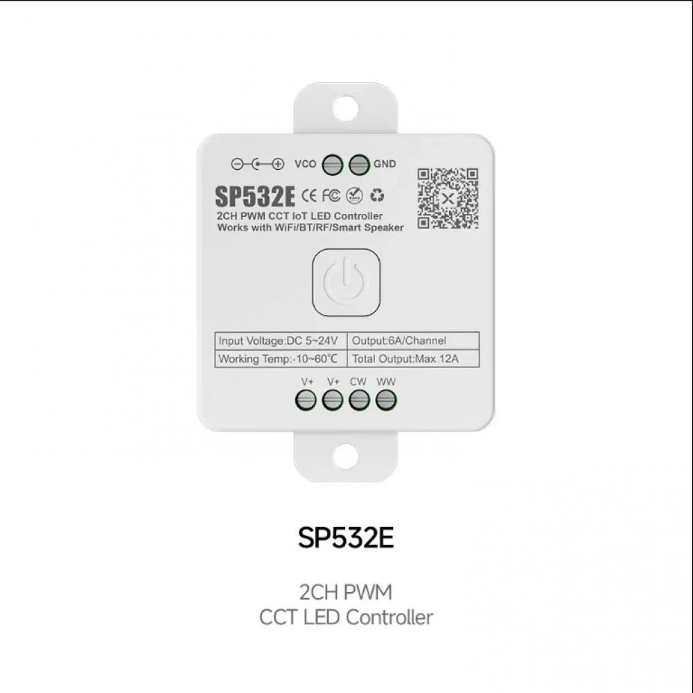 SP532E 2CH PWM CCT IoT LED Controller Max 12A