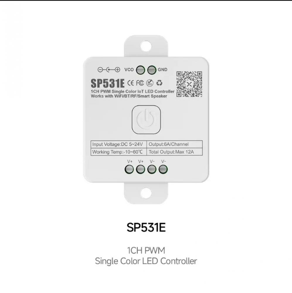5-24V SP531E 1CH PWM Single Color IoT LED Controller Max 12A