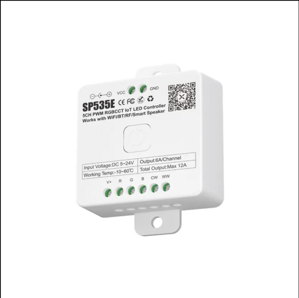 5-24V SP535E 5CH PWM RGBCCT IoT LED Controller Max 12A