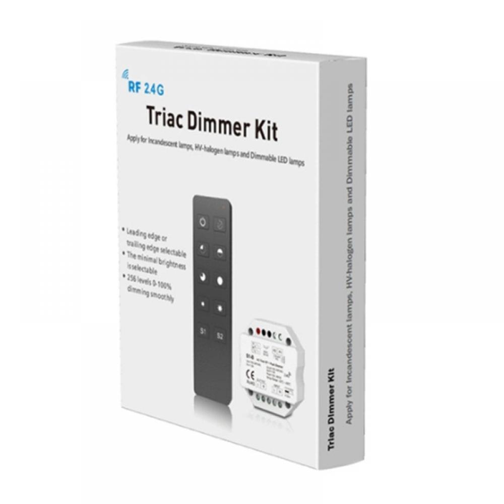 AC100-240V S1-B + R1 AC Triac RF + Push Dimmer