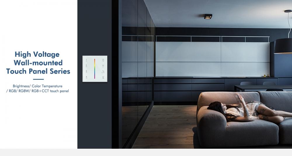 AC100-240V T12-1 4 Zones Dual Color DMX512 Master & RF Remote 2.4G