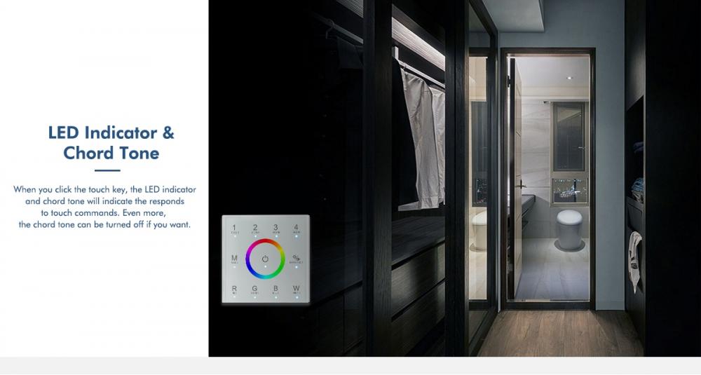 AC100-240V T12-1 4 Zones Dual Color DMX512 Master & RF Remote 2.4G