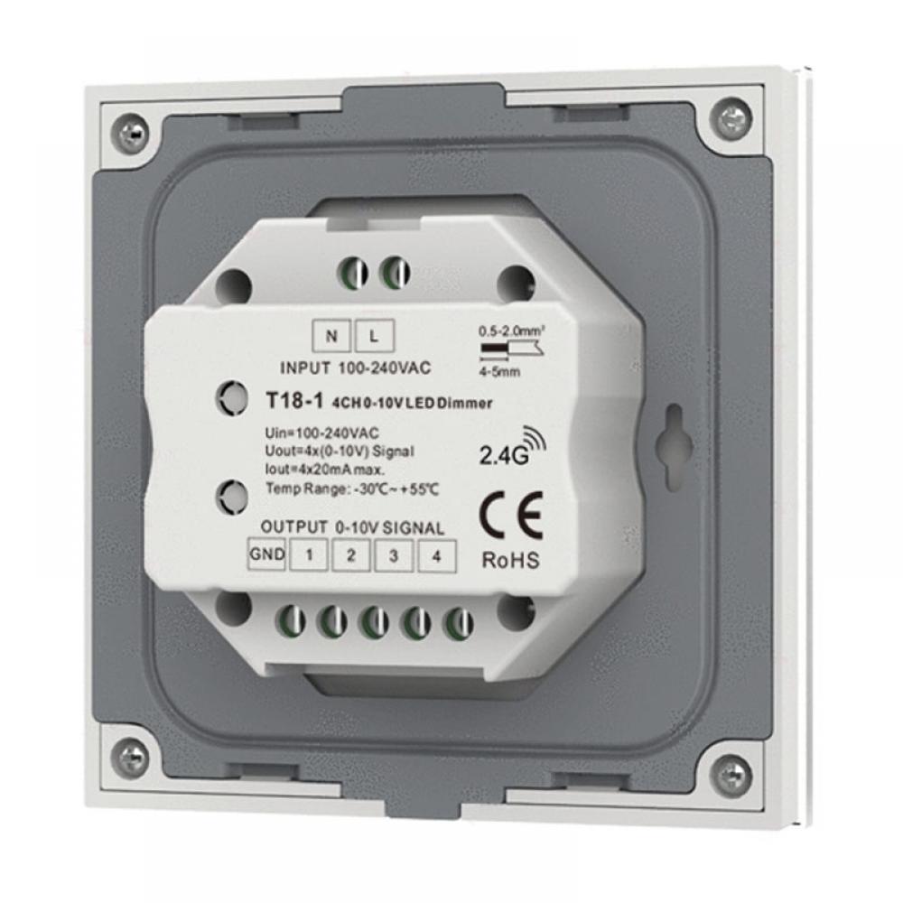 AC100-240V T18-1 4CH 0-10V LED Dimmer Switch