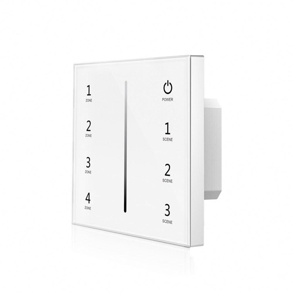AC100-240V T18-1 4 CH RF Wall Touch Panel Switch Dimmer