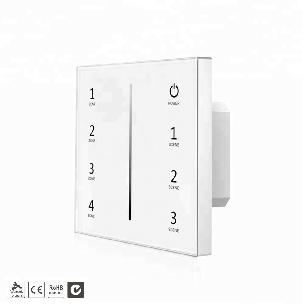 AC100-240V T18-1 4 CH RF Wall Touch Panel Switch Dimmer