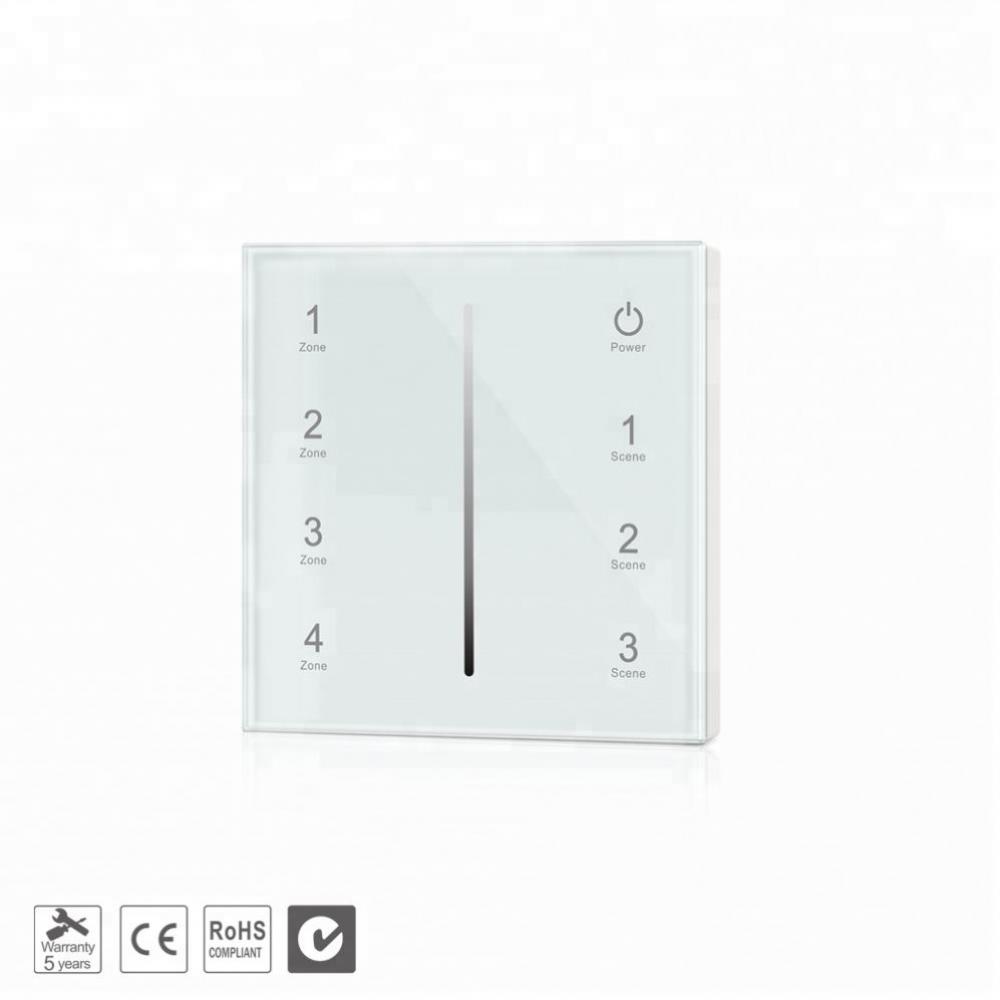 AC100-240V T18-1 4 CH RF Wall Touch Panel Switch Dimmer