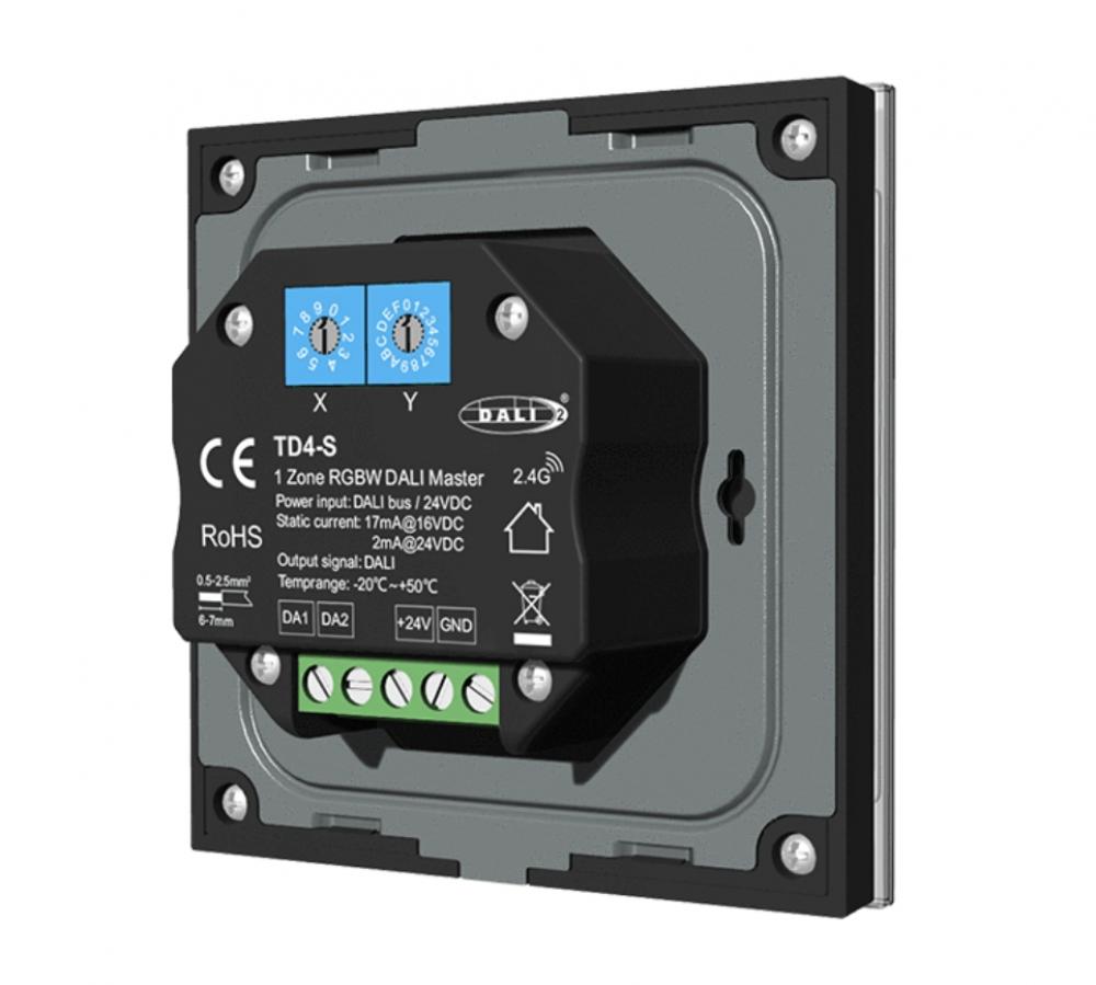 TD4-S 24VDC 4 Sences DT8 RGBW DALI Touch Master Panel