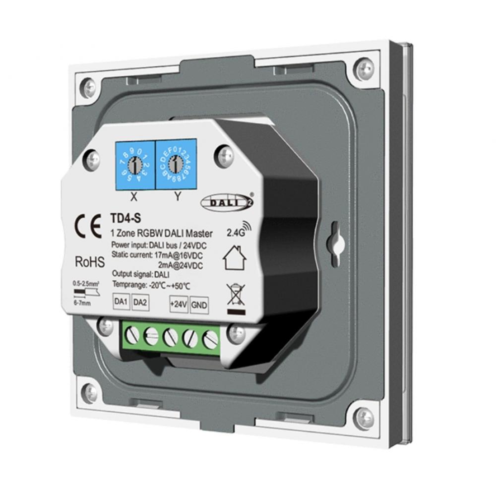 TD4-S 24VDC 4 Sences DT8 RGBW DALI Touch Master Panel