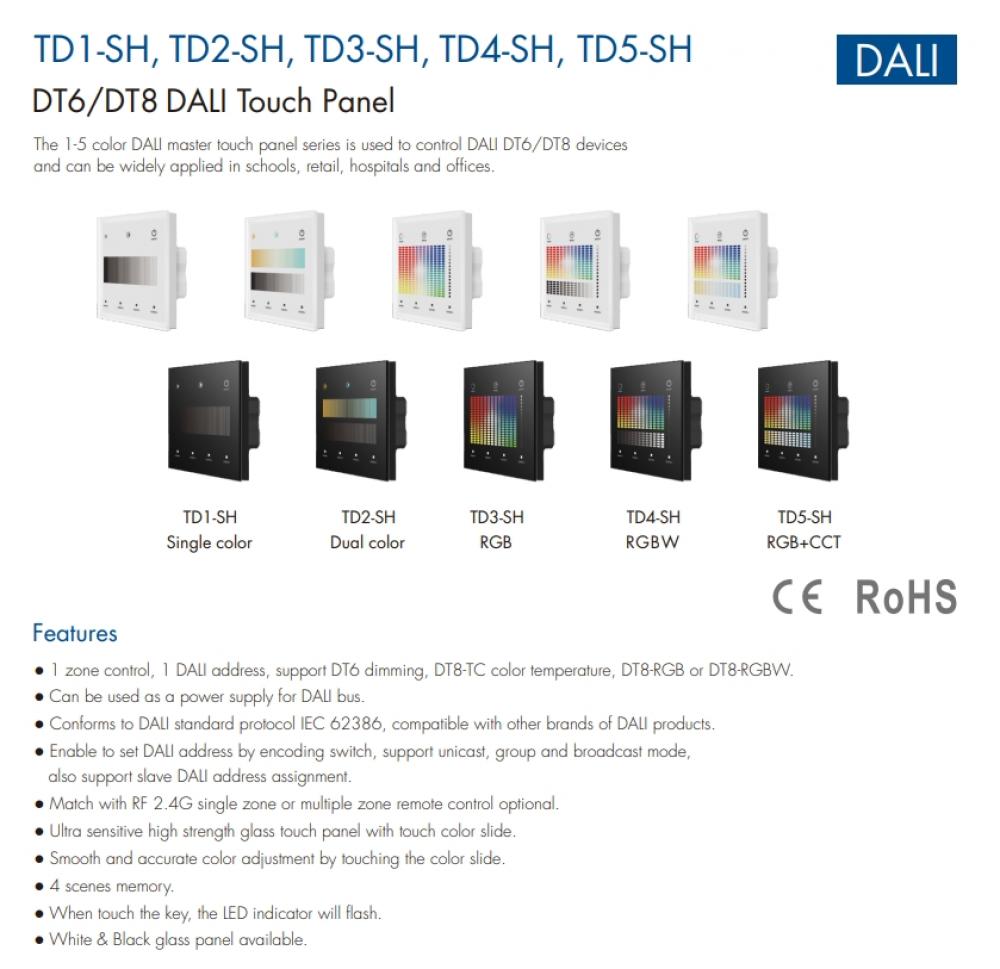 TD3-SH 1 Zone RGB DALI Master Wall Mounted