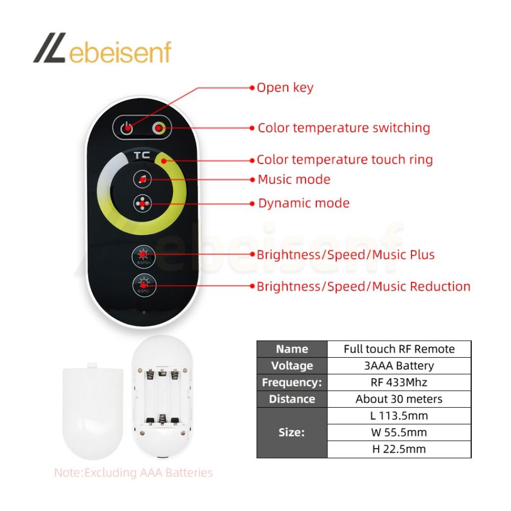 DC5-24V LED Music Sync Controller CCT 15A*2CH