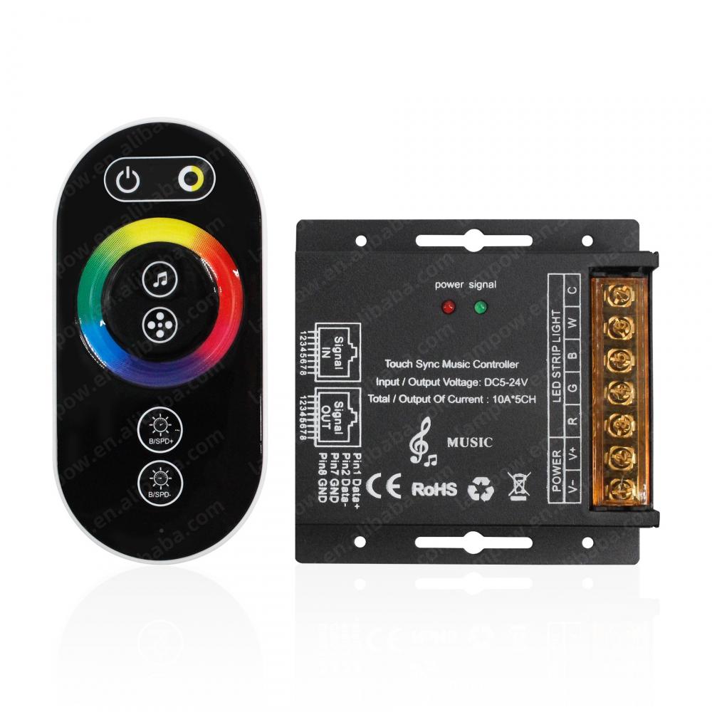 DC5-24V Touch Sync Music Controller 10A*5CH