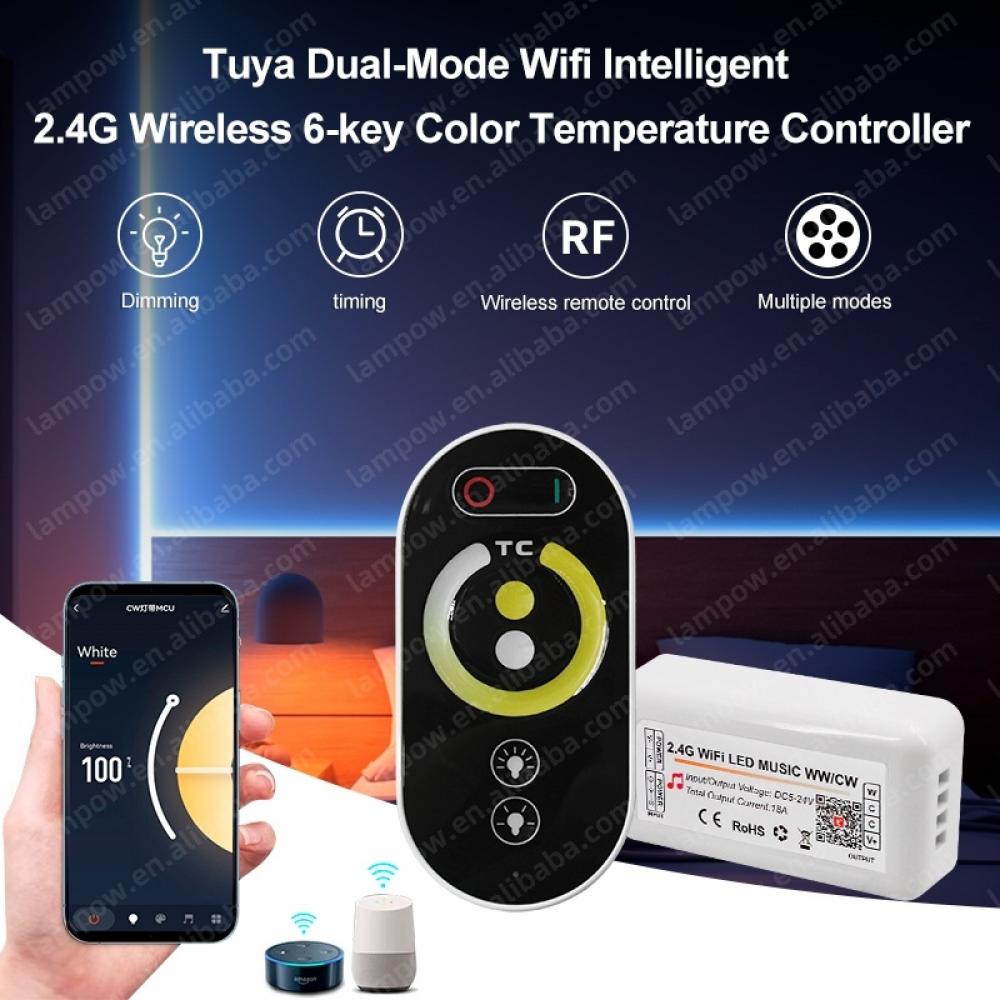 DC5-24V 2.4G WiFi LED CCT Controller Music WW/CW