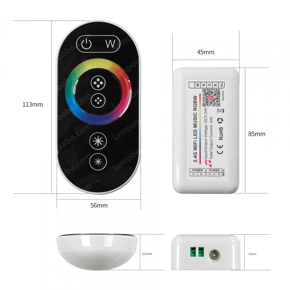 DC5-24V 2.4G WiFi LED Music RGBW