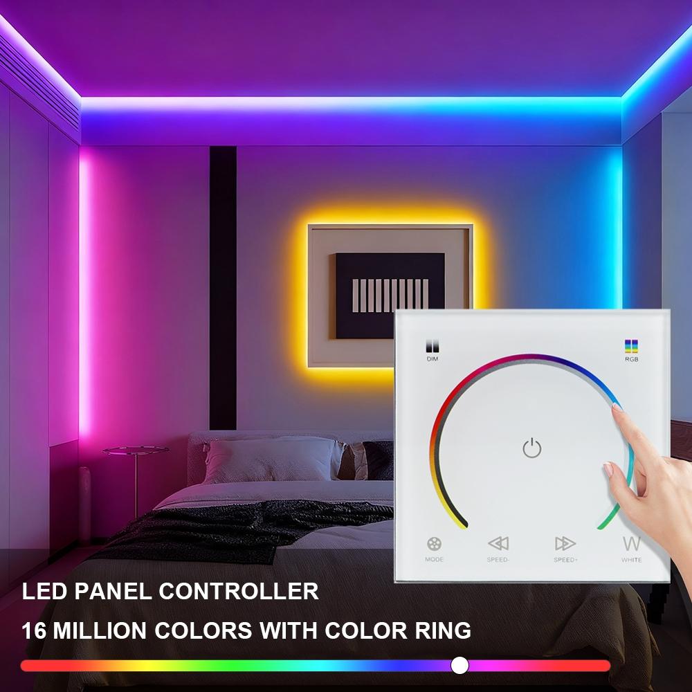 وحدة تحكم RGBW بلوحة لمس مثبتة على الحائط DC12-24V