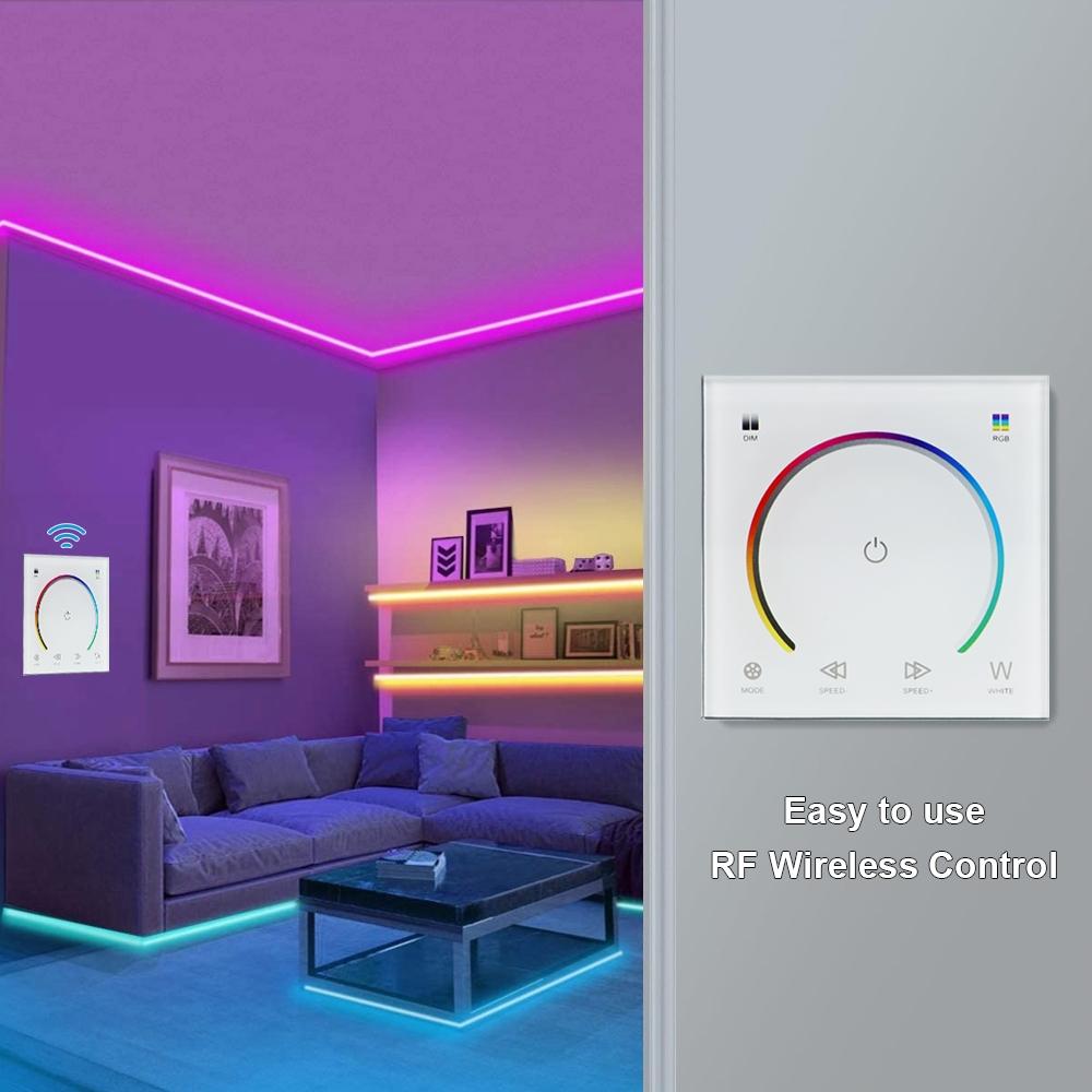 وحدة تحكم RGBW بلوحة لمس مثبتة على الحائط DC12-24V