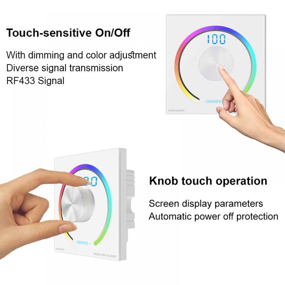 DC12-24V Wall Mounted Knob Panel RGBW Controller