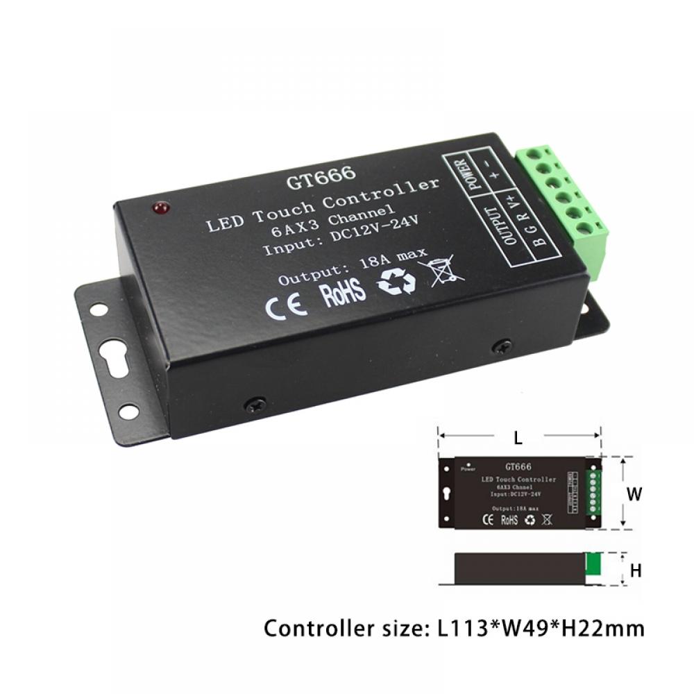 DC12V-24V GT666 LED Touch Controller Max 18A