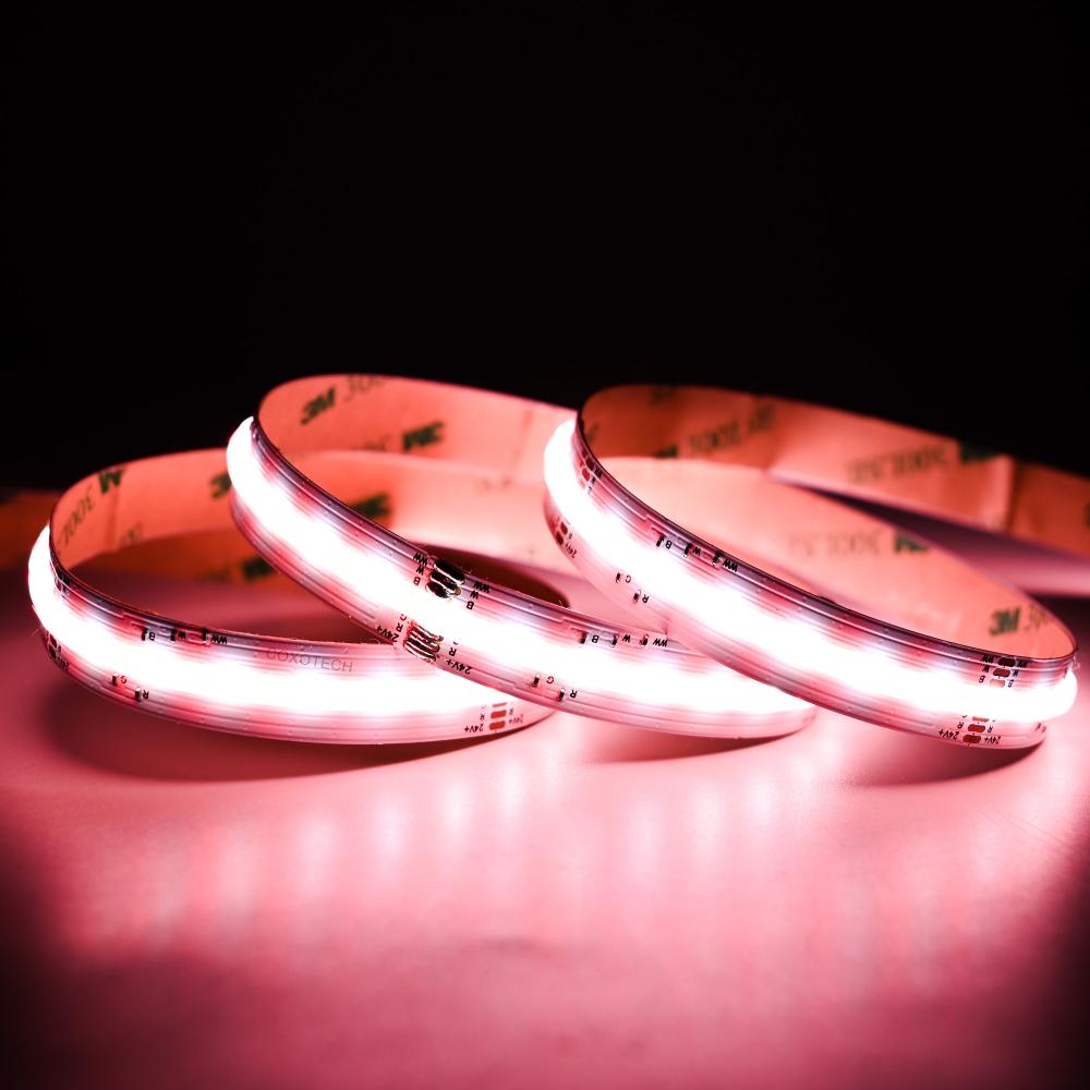 شريط LED RGBCCT COB 560 مصباحًا بطول 12 مم، DC240V، بطول متر واحد