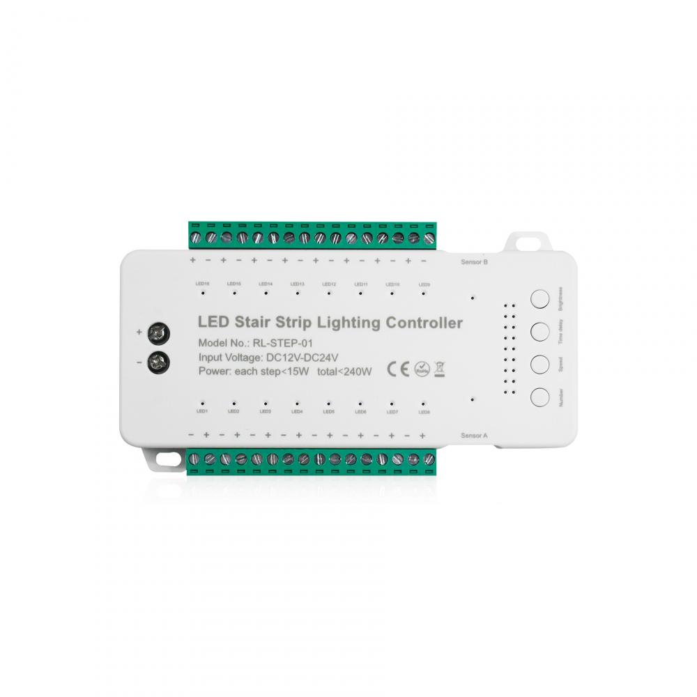 RL-STEP-01 DC12-24V 16 Step LED Stair Strip Lighting Controller