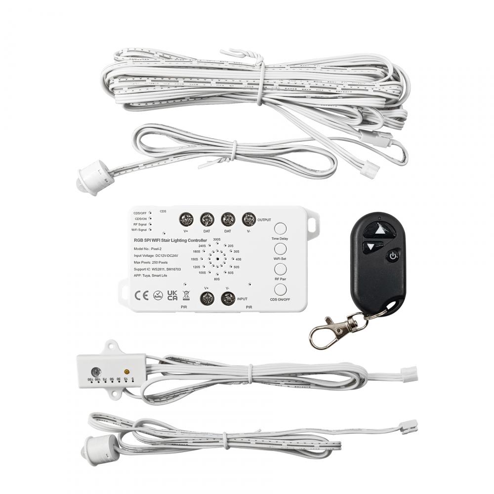 DC12-24V Pixel-2 RGB SPI WIFI Stair Lighting Controller