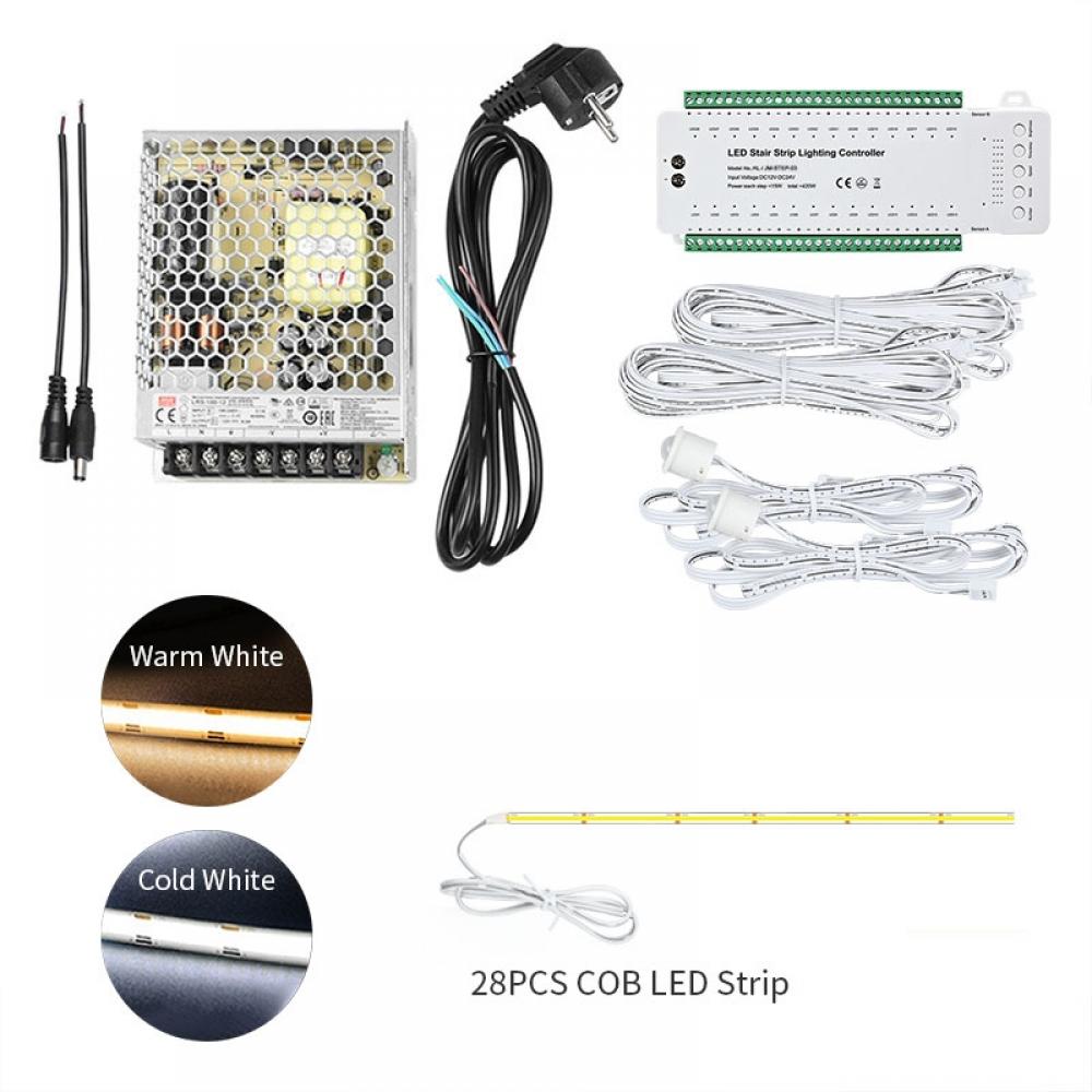 DC12-24V 28 Steps PIR Sensor LED Stair Lighting Controller