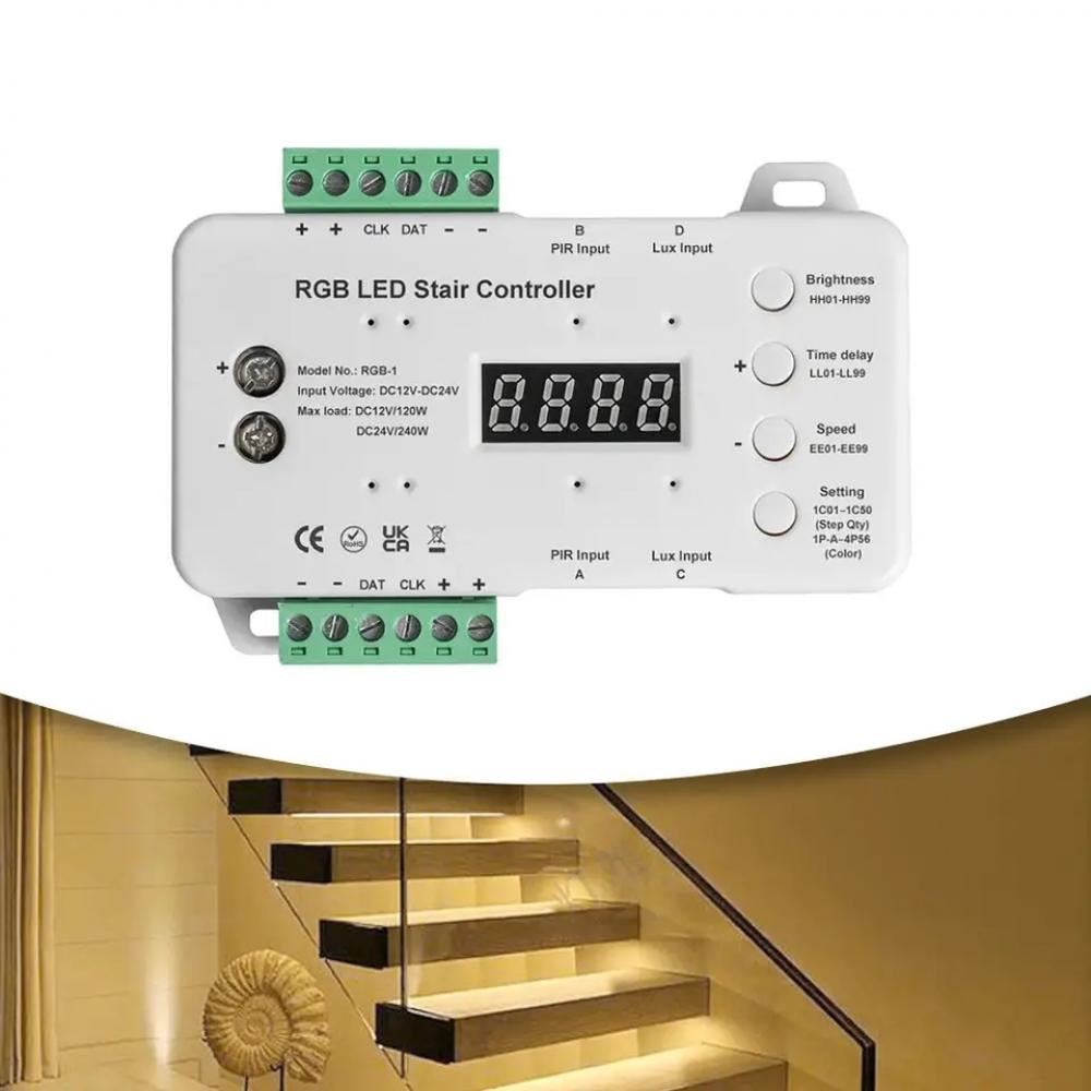 DC12-24V Motion Sensor RGB LED Stair Controller