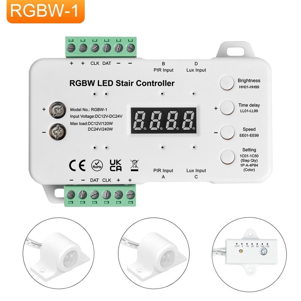 Smart RGBW LED Stair Controller PIR Sensor