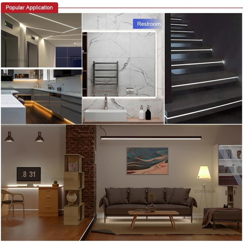 1meter Cool White 6000K 24V 320led Flexible Cob LED Strip 8mm PCB IP20