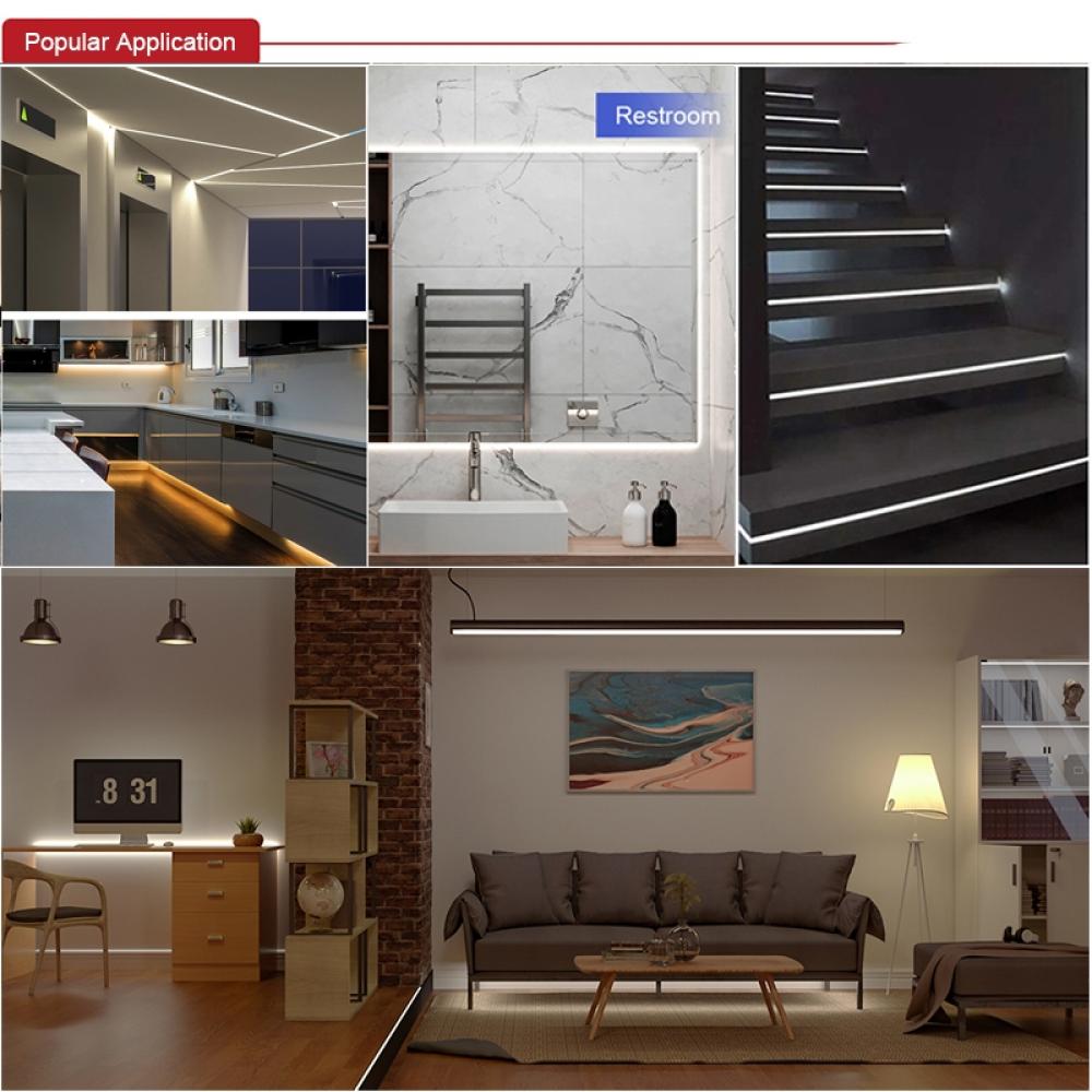 1meter Warm White 3000K 24V 320led Flexible Cob LED Strip 8mm PCB IP20