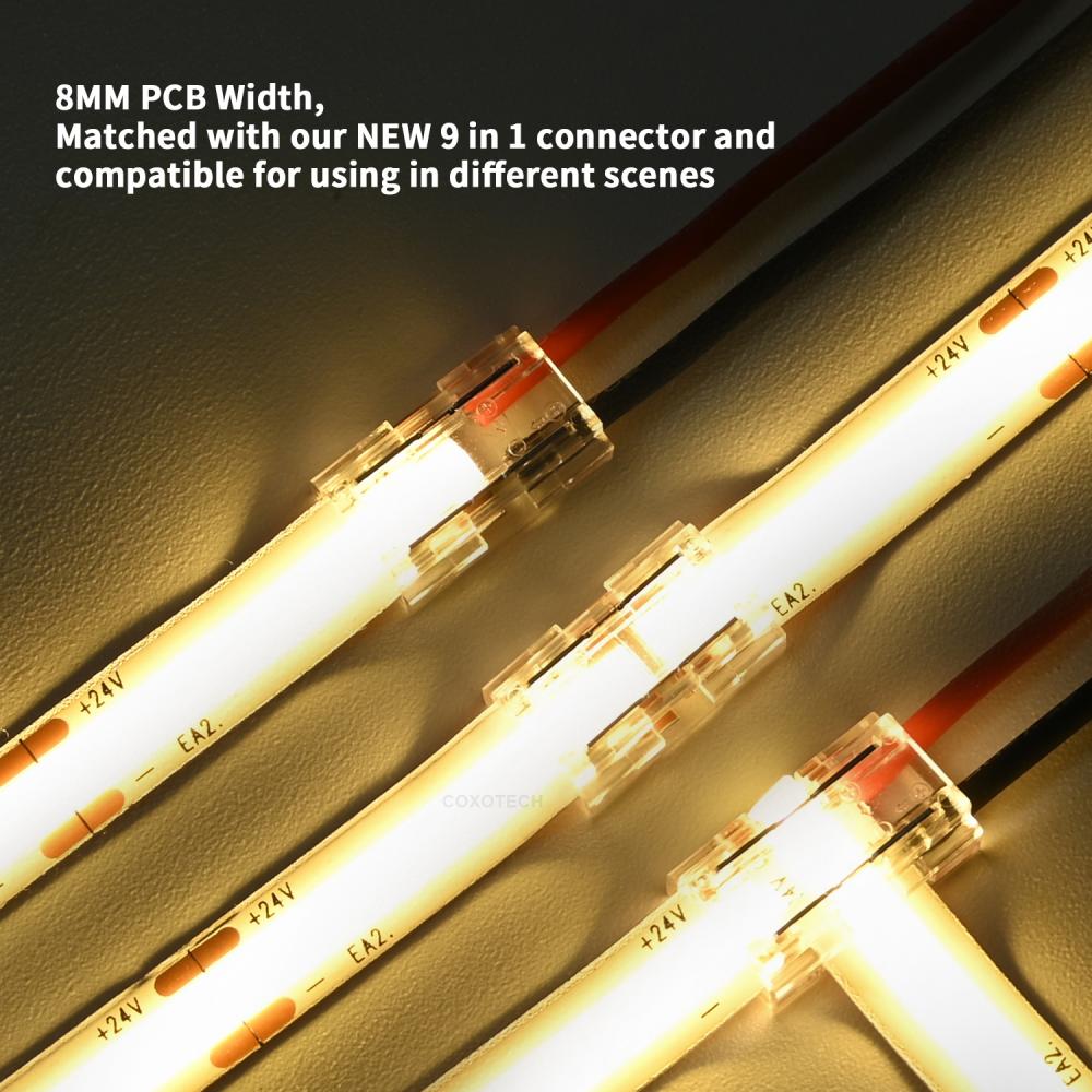 1meter Warm White 3000K 24V 512led Flexible Cob LED Strip 8mm PCB IP20