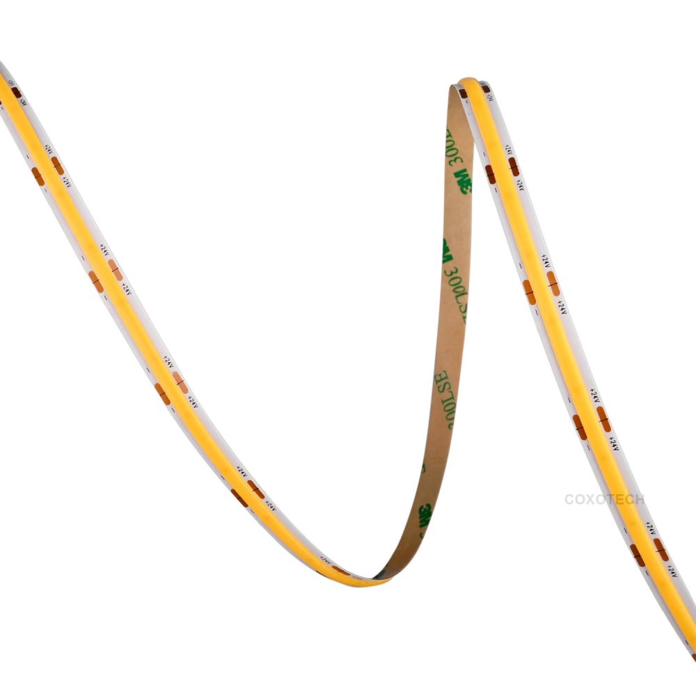 1meter Cool White 6000K DC24V 512 LEDs COB Strip Light 8mm