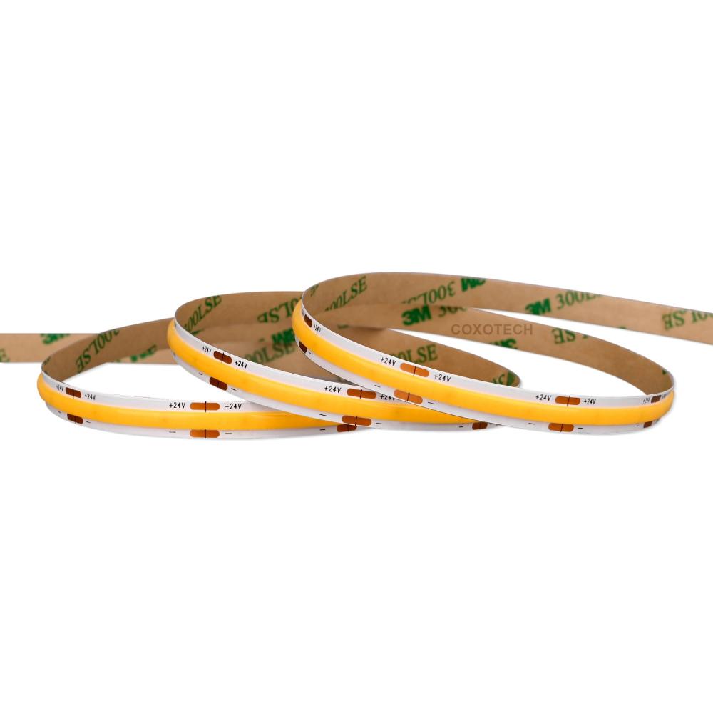 1meter Cool White 6000K DC24V 512 LEDs COB Strip Light 8mm