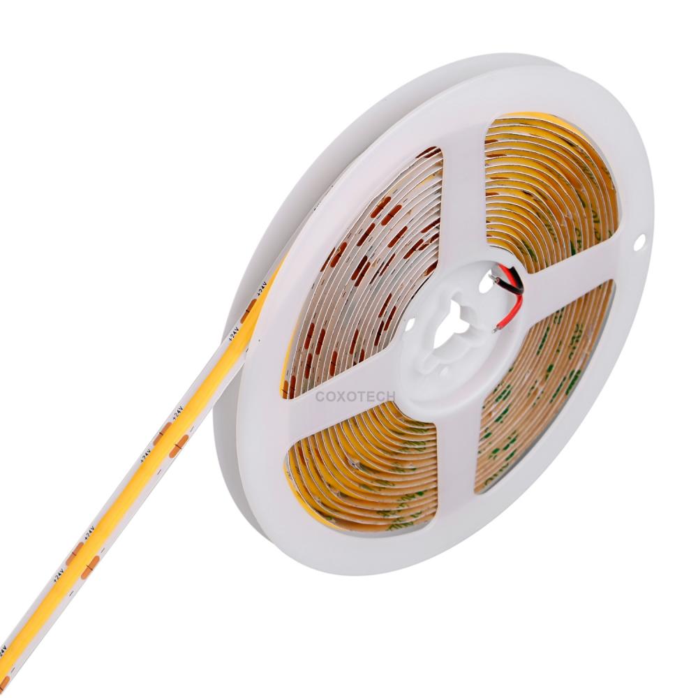 1meter Cool White 6000K DC24V 512 LEDs COB Strip Light 8mm