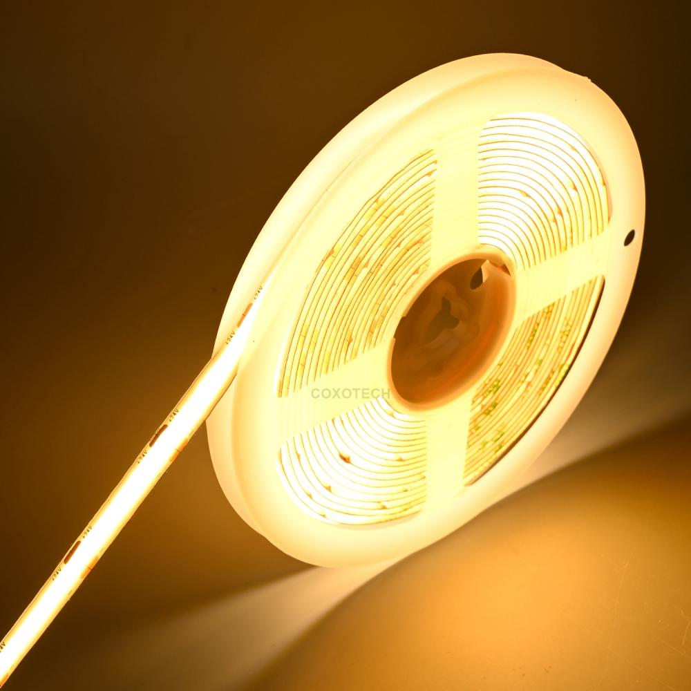 1meter Cool White 6000K DC24V 512 LEDs COB Strip Light 8mm