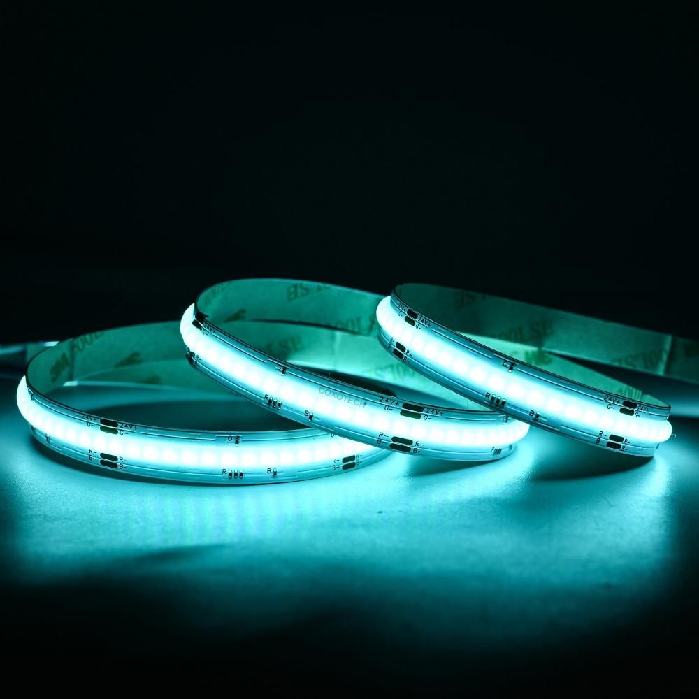 1meter 24V 840 LEDs RGB COB Strip Light 10mm 15W/M