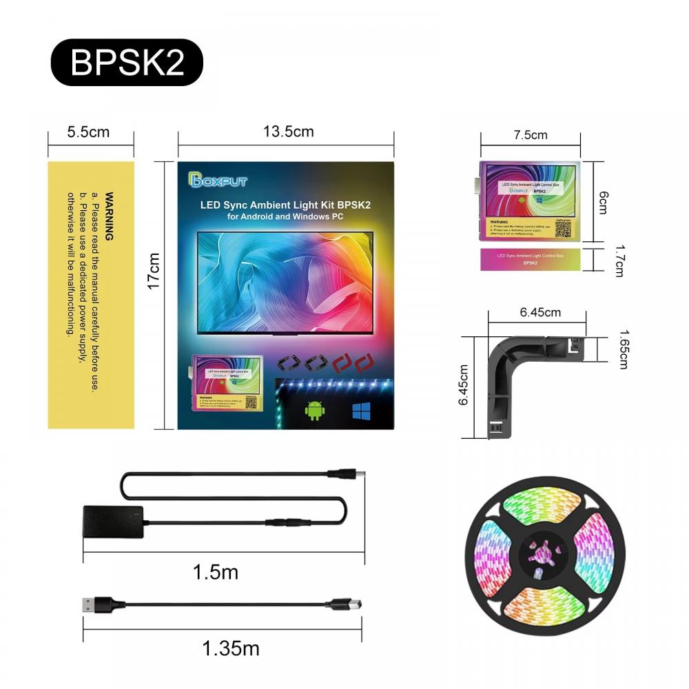 6mx10mm USB 5V RGB Sync USB LED Strip Background Lighting