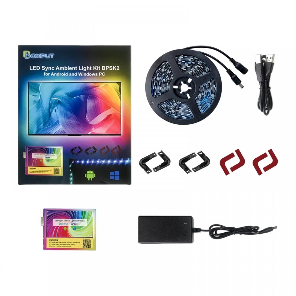 6mx10mm USB 5V RGB Sync USB LED Strip Background Lighting