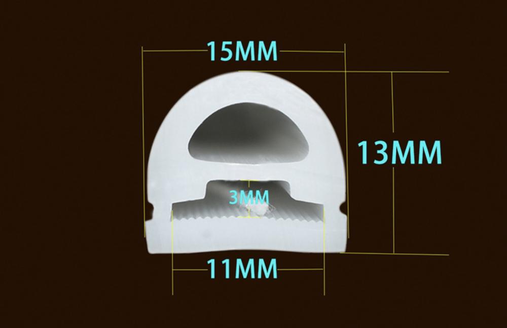 1meter D15x13mm Silicone Neon Tube Profile Only