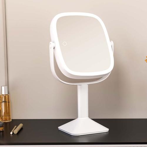 LED Square Beauty Mirror with Magnification and Light